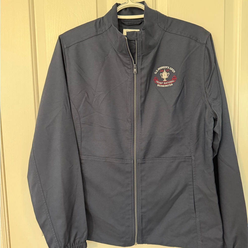 Greg Norman Collection Navy Blue Full Zip Windbreaker - Medium
